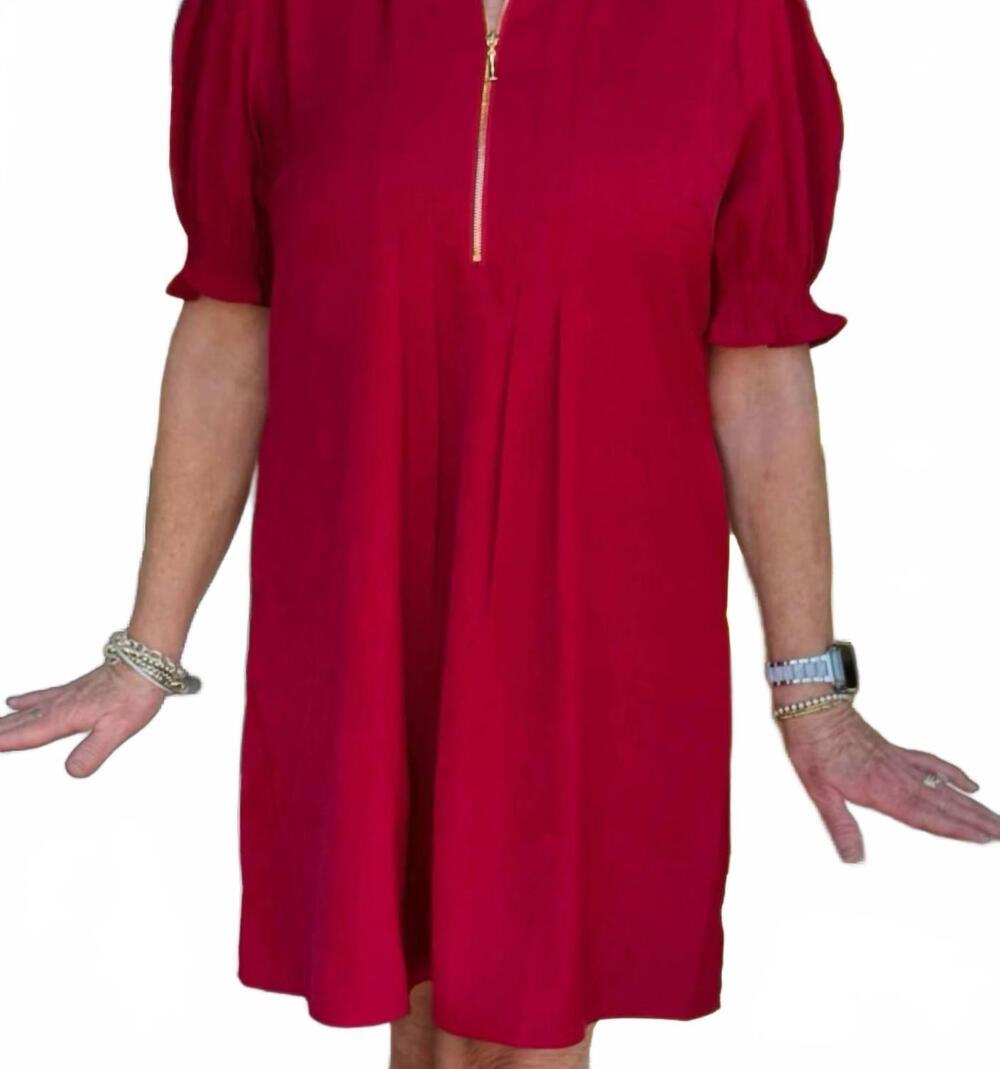 NEW AMELIA'S front zip darts dress in wine